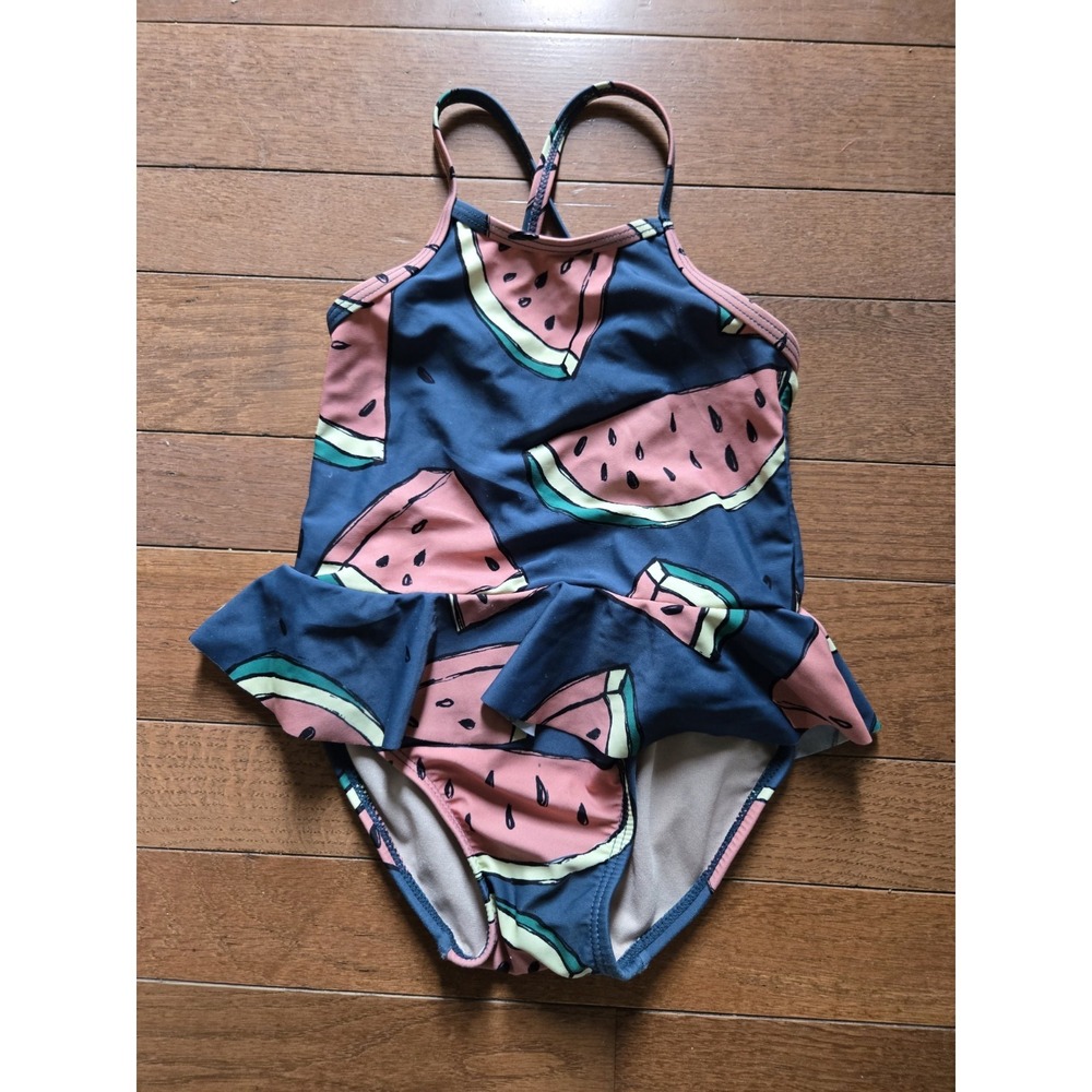 Tea Collection Watermelon Bathing Suit 3T One Piece Ruffle Trim Swimsuit Girls